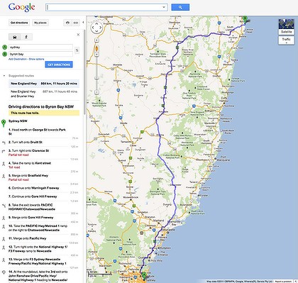 Sydney To Byron Bay Map Google Maps Closes Pacific Highway | Camden-Narellan Advertiser | Camden,  Nsw